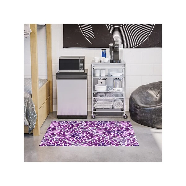 Deflect-O FashionMat Purple Rain Hard Floor Chair Mat, 35" X 40", Low-Pile, Purple/White Vinyl (CM3540PR) 4 Deflect-O FashionMat Purple Rain Hard Floor Chair Mat, 35" X 40", Low-Pile, Purple/White Vinyl (CM3540PR) - Image 4