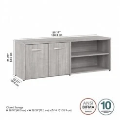 Bush Business Furniture Studio A 21" Low Storage Cabinet With 4 Shelves And Doors, Platinum Gray (SDS160PG-Z) 9 Bush Business Furniture Studio A 21" Low Storage Cabinet With 4 Shelves And Doors, Platinum Gray (SDS160PG-Z) -Prepa Furniture Shop 1756B6A9 D994 404A A7C693AF098CE3C7 s7