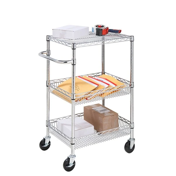 Honey-Can-Do 3 Shelf Storage Cart, 18"W, Chrome (CRT-01451) 6 Honey-Can-Do 3 Shelf Storage Cart, 18"W, Chrome (CRT-01451) - Image 6