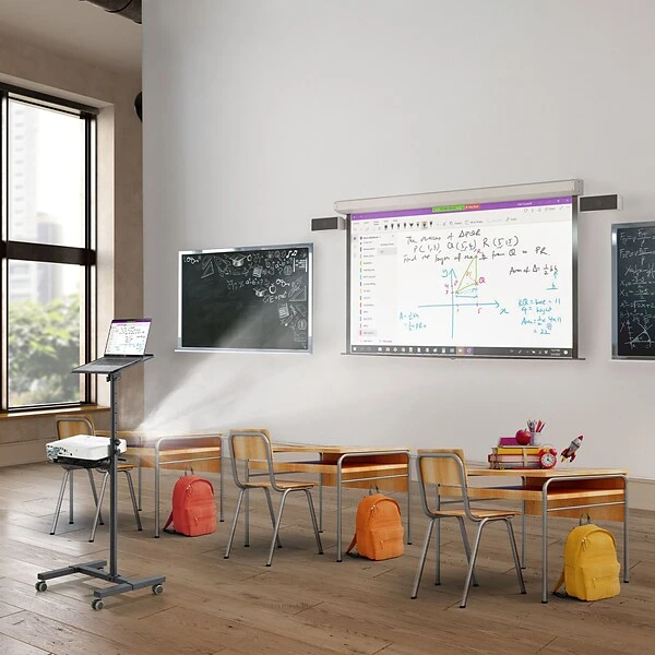 Mount-It! Mobile Projector Stand With Laptop Tray, Black (MI-7943) 3 Mount-It! Mobile Projector Stand With Laptop Tray, Black (MI-7943) - Image 3