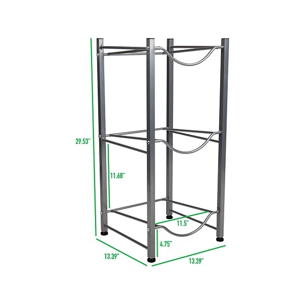Mind Reader Alloy Collection 3-Tier Stainless Steel Water Jug Stand, Silver (3TJUGWH-SIL) 4 Mind Reader Alloy Collection 3-Tier Stainless Steel Water Jug Stand, Silver (3TJUGWH-SIL) - Image 4