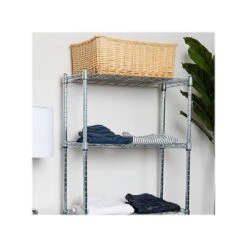 Mind Reader 4-Shelf Chromed Steel Storage Shelving Rack, 24"W, Silver (4TSHELVU-SIL) -Prepa Furniture Shop 46939B42 C36B 498A BE298C5207A913BD s7