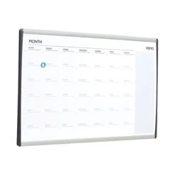 Quartet Arc Magnetic Painted Steel Calendar Whiteboard, Aluminum Frame, 2.5' X 1.5' (ARCCP3018)