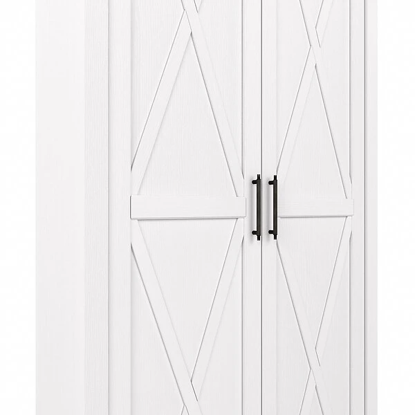 Bush Furniture Key West 66" Tall Storage Cabinet With Doors And 5 Shelves, Pure White Oak (KWS266WT-03) 7 Bush Furniture Key West 66" Tall Storage Cabinet With Doors And 5 Shelves, Pure White Oak (KWS266WT-03) - Image 7