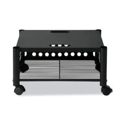 Vertiflex Metal Mobile Printer Stand With Lockable Wheels, Black (VF52009)
