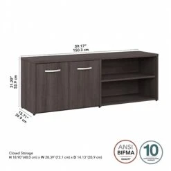 Bush Business Furniture Studio A 21" Low Storage Cabinet With 4 Shelves And Doors, Storm Gray (SDS160SG-Z) -Prepa Furniture Shop 66F1AC9F 98B5 41CB 8A44722CBB0D990C s7