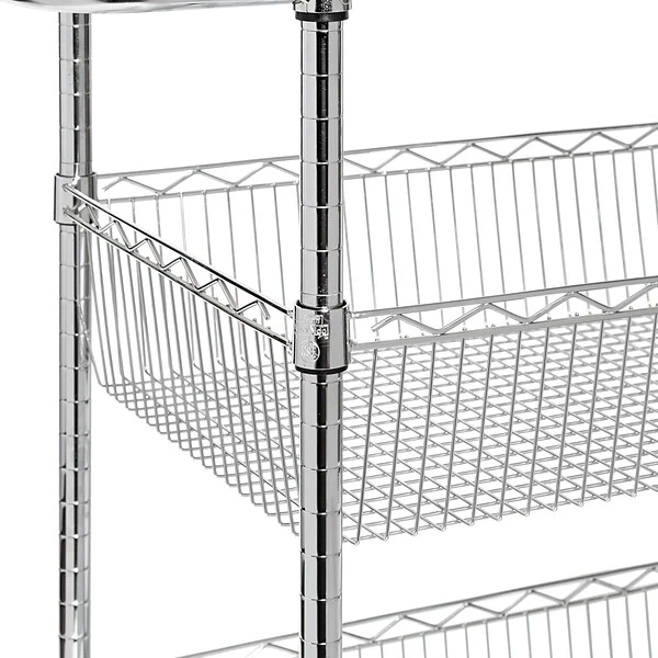 Honey-Can-Do 3 Shelf Storage Cart, 18"W, Chrome (CRT-01451) 3 Honey-Can-Do 3 Shelf Storage Cart, 18"W, Chrome (CRT-01451) - Image 3