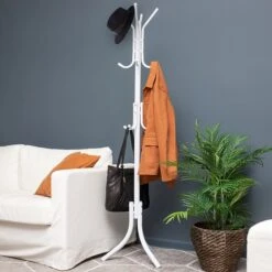 Mind Reader Alloy Collection Coat Stand, Metal, White (COATRACK11-WHT)
