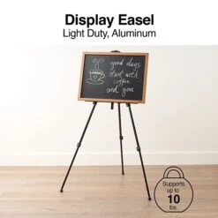 Staples Tripod Display Easel, 63", Black Aluminum (28070)