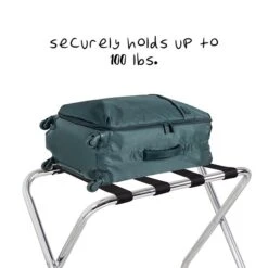 Honey-Can-Do Luggage Rack, 16"W, Chrome (TBL-01817) -Prepa Furniture Shop 85345710 9778 40DC AC6B0FDCF47E9254 s7