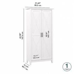 Bush Furniture Key West 66" Tall Storage Cabinet With Doors And 5 Shelves, Pure White Oak (KWS266WT-03) 9 Bush Furniture Key West 66" Tall Storage Cabinet With Doors And 5 Shelves, Pure White Oak (KWS266WT-03) -Prepa Furniture Shop 87BFEB5D A9CB 4AFD AC69C96A42464CBB s7