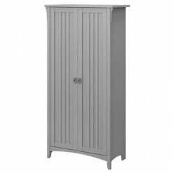 Bush Furniture Salinas 63" Storage Cabinet With 5 Shelves, Cape Cod Gray (SAS332CG-03)