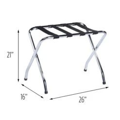Honey-Can-Do Luggage Rack, 16"W, Chrome (TBL-01817) -Prepa Furniture Shop ABCF1546 6A2B 4522 B2E7F052A56A7AC2 s7