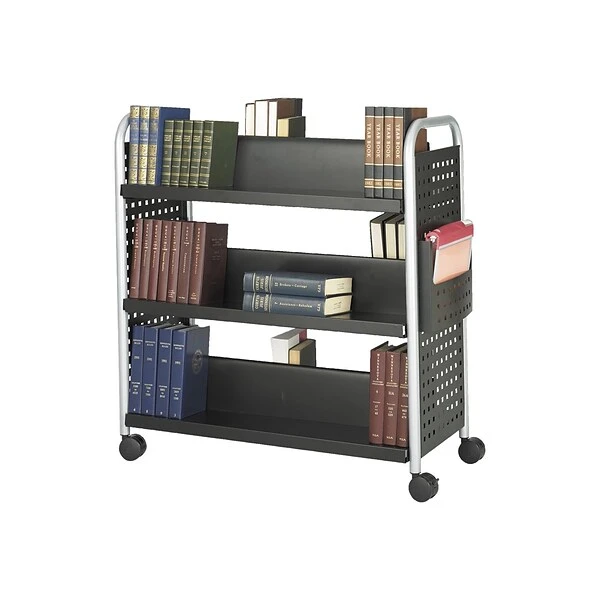 Safco Scoot 6 Powder-Coated Steel Cart, Black (5335BL) 2 Safco Scoot 6 Powder-Coated Steel Cart, Black (5335BL) - Image 2