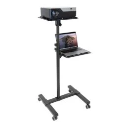 Mount-It! Mobile Projector Stand With Laptop Tray, Black (MI-7943)