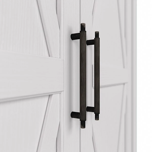 Bush Furniture Key West 66" Tall Storage Cabinet With Doors And 5 Shelves, Pure White Oak (KWS266WT-03) 6 Bush Furniture Key West 66" Tall Storage Cabinet With Doors And 5 Shelves, Pure White Oak (KWS266WT-03) - Image 6