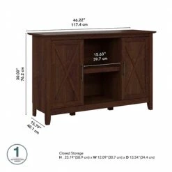 Bush Furniture Key West 30" Accent Cabinet With Doors And 4 Shelves, Bing Cherry (KWS146BC-03) -Prepa Furniture Shop CCB51CD4 CEB2 49A8 949C6D9F5B3B61F4 s7