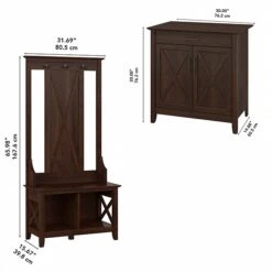 Bush Furniture Key West 66" Entryway Storage Set With Hall Tree, Shoe Bench, And Armoire Cabinet, Bing Cherry (KWS055BC) 10 Bush Furniture Key West 66" Entryway Storage Set With Hall Tree, Shoe Bench, And Armoire Cabinet, Bing Cherry (KWS055BC) -Prepa Furniture Shop D72851E9 EAD7 4ACC 8809B31FADECDA6D s7