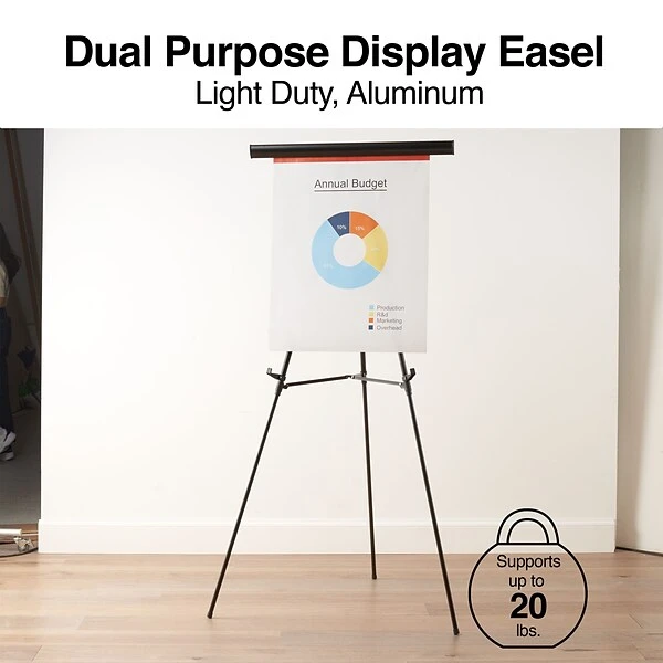 Quill Brand® Tri-Lite Display Easel, Black Steel (28220US/50449US) 1 Quill Brand® Tri-Lite Display Easel, Black Steel (28220US/50449US)
