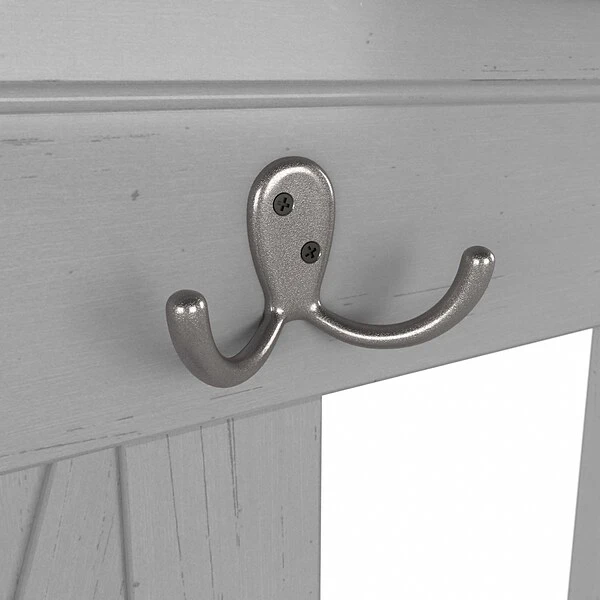 Bush Furniture Key West 66" Hall Tree With Shoe Storage Bench, Cape Cod Gray (KWS166CG-03) 6 Bush Furniture Key West 66" Hall Tree With Shoe Storage Bench, Cape Cod Gray (KWS166CG-03) - Image 6