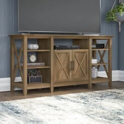 Bush Furniture Key West Console TV Stand, Screens Up To 65", Reclaimed Pine (KWV160RCP-03)