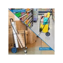 Mount-It! Small Rolling Utility Shopping Cart, 66 Lbs., Black (MI-907S) -Prepa Furniture Shop E5B96858 C9DF 43B9 8494A59EF304BBA4 s7