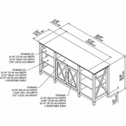 Bush Furniture Key West Console TV Stand, Screens Up To 70", Washed Gray (KWV160WG-03) -Prepa Furniture Shop F902304D 4AAC 4133 B294D22282C1B3CB s7