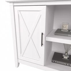 Bush Furniture Key West 30" Accent Cabinet With Doors And 4 Shelves, Pure White Oak (KWS146WT-03) -Prepa Furniture Shop F93C2E8A 5CCF 41B2 BE5C7F63F3C6DF33 s7