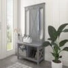 Bush Furniture Key West 66" Hall Tree With Shoe Storage Bench, Cape Cod Gray (KWS166CG-03)