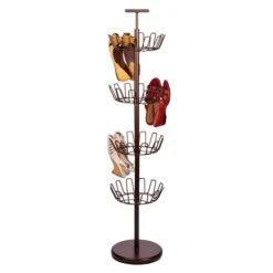 Honey Can Do® 4Tier Revolving Shoe Tree, Bronze