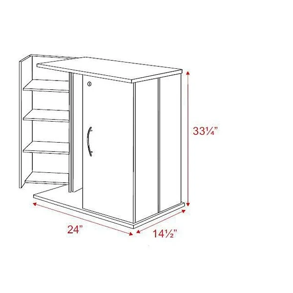 Prepac™ Locking Media Storage Cabinet, Black (BVS-0136) 2 Prepac™ Locking Media Storage Cabinet, Black (BVS-0136) - Image 2