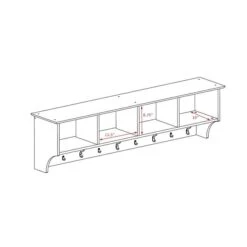 Prepac™ Wide Hanging Entryway Shelf, 60" X 11.5", Espresso 7 Prepac™ Wide Hanging Entryway Shelf, 60" X 11.5", Espresso -Prepa Furniture Shop m000070311 s7