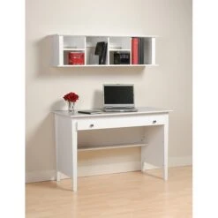 Prepac™ Wall Mounted Desk Hutch, 48" X 11.5", White (WHD-1348) -Prepa Furniture Shop m000070373 s7