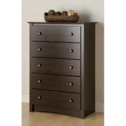 Prepac™ 45.25" Fremont 5 Drawer Chest, Espresso -Prepa Furniture Shop m000070472 s7