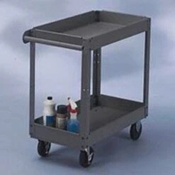 Tennsco 32"H X 24"W X 36"D Two-Shelf Metal Cart, Gray