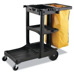 Rubbermaid Commercial Zippered Vinyl Cleaning Cart Bag, 24gal, 17-1/4W X 10-1/2D X 30-1/2H, Yellowd