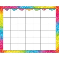 Trend® Colorful Brush Strokes (Monthly) Wipe-Off® Calendar
