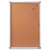 Lorell Enclosed Cork Bulletin Board, Aluminum, 36"
