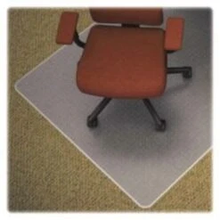 Lorell Medium-pile Carpet Chairmats, Clear, 48"