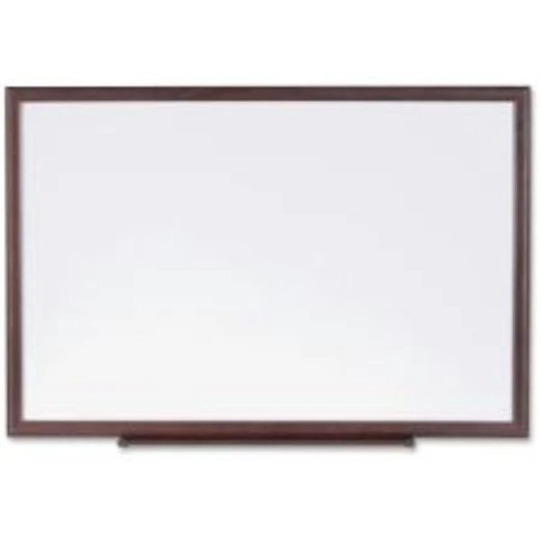 Lorell Wood Frame Dry-Erase Boards, Brown/White 1 Lorell Wood Frame Dry-Erase Boards, Brown/White