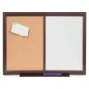 Lorell Dry-Erase/Bulletin Combo Board, Mahogany