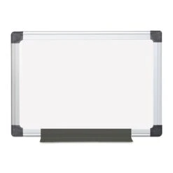 MasterVision Value 24" X 18" X 3/4" Melamine Dry Erase Board, White (MA0212170MV)