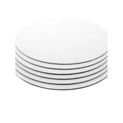 Fredrix Value Series Cut Edge Canvas Panels White 12 In. Round Pack Of 6