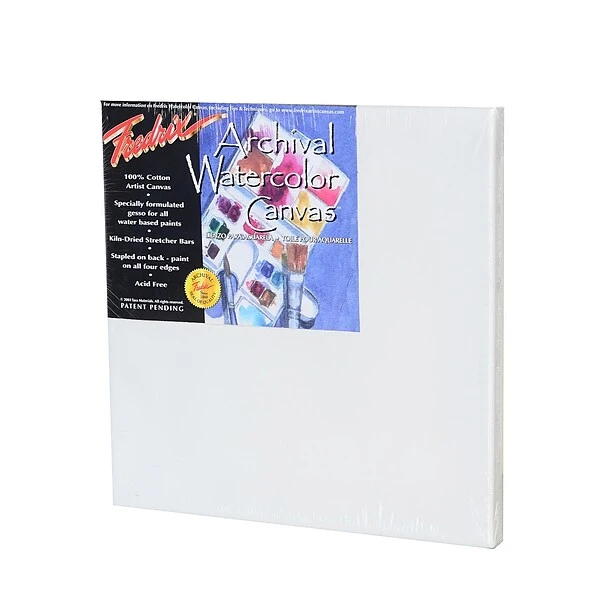 Fredrix Archival Watercolor Stretched Canvas 12 In. X 12 In. Each 1 Fredrix Archival Watercolor Stretched Canvas 12 In. X 12 In. Each