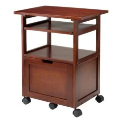 Winsome Piper 3-Shelf Wood Mobile Printer Stand, Brown (94427) -Prepa Furniture Shop m002680985 s7