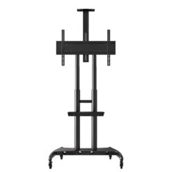 Luxor Metal Pedestal TV Stand, Screens Up To 80", Black (FP4000)