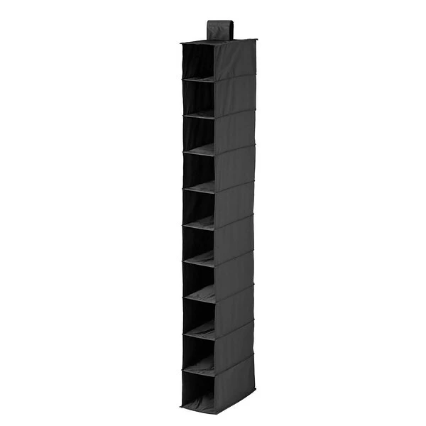Honey-Can-Do® 10 Shelf Hanging Vertical Closet Organizer, Black (SFT-91247) 1 Honey-Can-Do® 10 Shelf Hanging Vertical Closet Organizer, Black (SFT-91247)