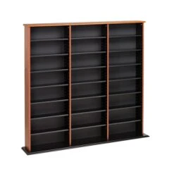Prepac™ Triple Width Wall Storage, Cherry And Black