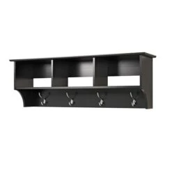 Prepac™ Sonoma Entryway Cubbie Shelf, 48" X 11.5", Black (BEC-4816)