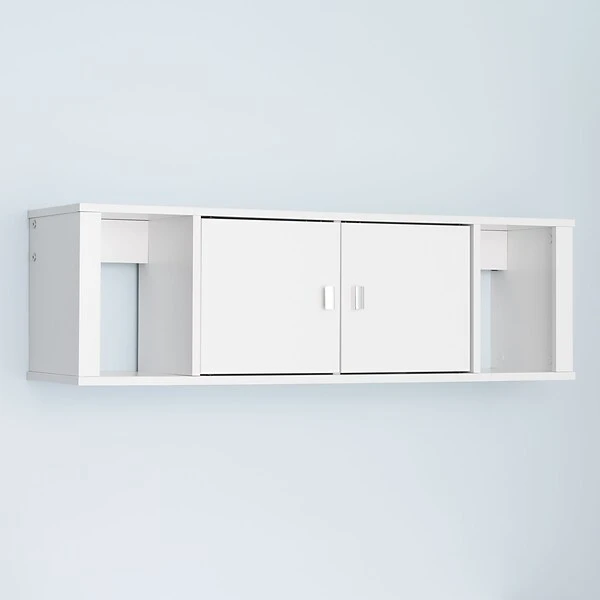 Prepac™ Designer Floating Hutch, 42.5" X 12", White 2 Prepac™ Designer Floating Hutch, 42.5" X 12", White - Image 2